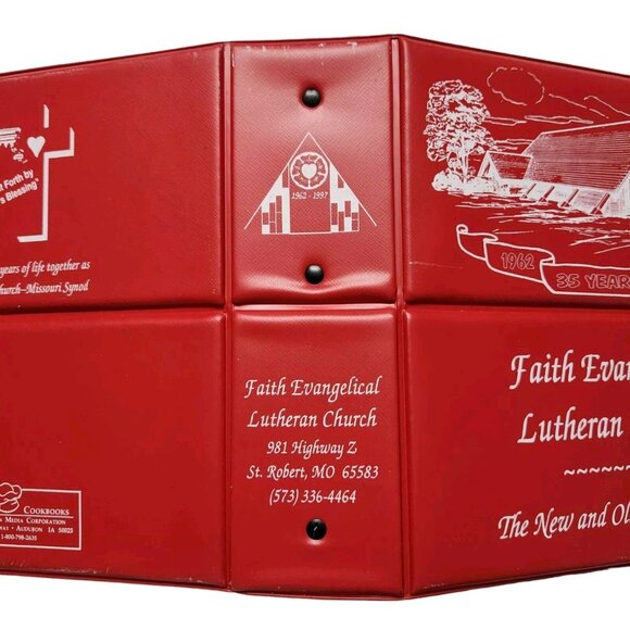 Vintage Faith Evangelical Luthrern Church The New and Old Cookbooks Binder 62-97 - Picture 3 of 14